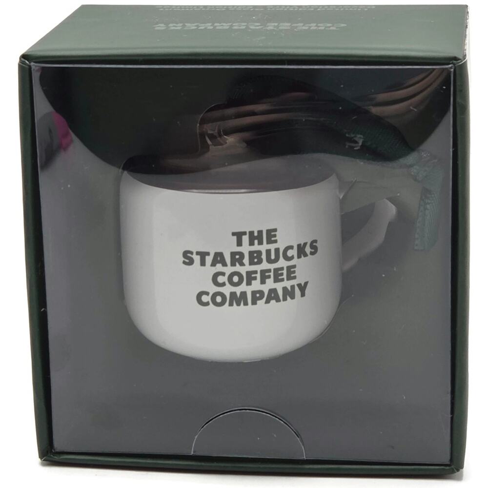 Starbucks Ceramic Mini Cup Coffee Mug Christmas Tree Ornament New 2025 Heart